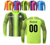 OPUTWDF Personalizza La Maglia Portiere per Bambini, Divisa Portiere Personalizzate per Uomo con Il Nome del Numero, Il Logo della Squadra, La Maglia da Portiere