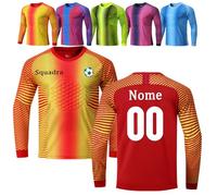 OPUTWDF Personalizza La Maglia Portiere per Bambini, Divisa Portiere Personalizzate per Uomo con Il Nome del Numero, Il Logo della Squadra, La Maglia da Portiere