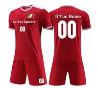 OPUTWDF Personalizzabile Nome Numero Logo Maglietta Calcio Personalizzata Maglia Calcio Bambino Adulto