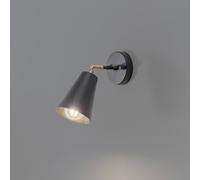 Opviq Applique Evander, nero/oro, metallo, altezza 21 cm, E27 Opviq