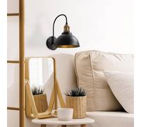 Opviq Applique Saglam, nero/oro, altezza 36 cm, metallo Opviq
