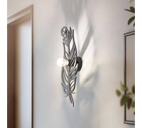 Opviq Applique W-030, nero, design a molla, legno MDF, taglio laser Opviq