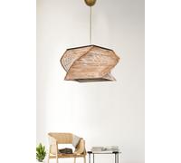 Opviq, Carre, lampadario, CORPO IN LEGNO, beige, 36 x 36 x 65 cm