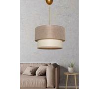Opviq Chandelier moderno con corpo in plastica, beige e crema, diametro 30 cm, altezza 65 cm, attacco E27, max 40 W, design Glam & Scandinavo per eleganti spazi