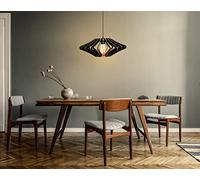 Opviq Elegant Black Angel Chandelier, cavo regolabile, altezza 55 cm, attacco E27, corpo in MDF (3 mm), design scandinavo per spazi moderni