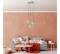 Opviq Elegant Mint Chandelier, corpo in metallo, diametro 45 cm, altezza regolabile 75-108 cm, 3 prese E27, Perfect for Modern Decor | Elegante Lighting Solution