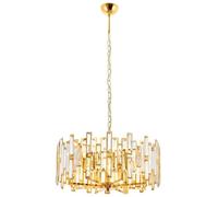 Opviq Elegante chandelier, corpo in metallo, altezza 90 cm, diametro 50 cm, 6 x E14 Max 40 W, design moderno per hotel e spazi eleganti