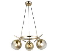 Opviq Elegante chandelier, corpo in metallo, diametro 15 cm, altezza regolabile 50 - 109 cm, 3 prese E27, IP20, perfetto per spazi moderni di vita e sala da pranzo