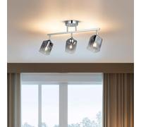 Opviq Elegante chandelier cromato, corpo in metallo, diametro 10 cm, altezza 31 cm, 3 prese E27, max. 40 W, illuminazione elegante per interni moderni