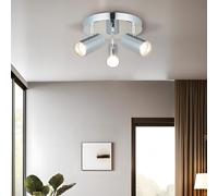 Opviq Elegante chandelier cromato, corpo in metallo, diametro 6 cm, altezza 15 cm, 3 lampadine GU10 incluse, IP20 rated | Perfetto per spazi moderni e aree di vita