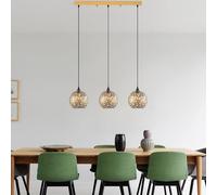 Opviq Elegante chandelier in oro, altezza regolabile 37-117 cm, corpo in metallo, 100 x 25 cm, 3 prese E27, Perfect for Modern Living Space Solution