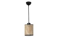 Opviq Elegante chandelier in rattan, altezza regolabile, 70 cm, diametro 15 cm, attacco E27, design bohémien & scandinavo, perfetto per la decorazione di campagna & Southwestern