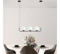 Opviq Elegante chandelier nero, altezza regolabile 20-110 cm, corpo in metallo, 3 prese E14, diametro cappello, 15 cm, perfetto per spazi moderni, IP23 Rated