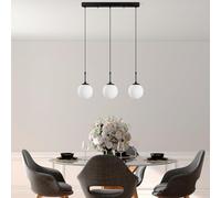 Opviq Elegante chandelier nero, altezza regolabile 40-115 cm, corpo in metallo, 3 x E14 Max 40 W, 65 x 15 x 115 cm, perfetto per gli spazi moderni, IP20