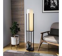 Opviq Elegante lampada a pavimento nero, corpo in metallo, altezza 130 cm, attacco E27, cavo da 200 cm, design elegante per ambienti moderni e locali, IP20 Rated