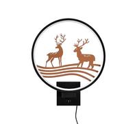 Opviq Elegante lampada da parete, nero e rame, 30 x 36 x 10 cm, 100% metallo, grado di protezione IP44, max 12 W, cavo da 200 cm, interruttore on/off, illuminazione moderna per soggiorno