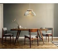 Opviq Elegante lampadario a corona bianca, altezza regolabile, 55 cm, corpo in MDF, attacco E27, max. 40 W, design scandinavo, perfetto per interni moderni