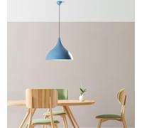 Opviq Elegante lampadario blu, altezza regolabile, 42-133 cm, corpo in metallo, diametro 41 cm, attacco E27, perfetto per decorazioni moderne, illuminazione elegante e funzionale