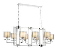 Opviq Elegante lampadario cromato, altezza 100 cm x larghezza 110 cm x profondità 60 cm | 8 prese E14 Max 40 W | Modern Glam Design per interni eleganti