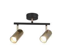 Opviq Elegante lampadario in metallo, nero e antico, altezza 23 cm, include 2 lampadine GU10, IP20, perfetto per spazi di vita moderni e aree da dare