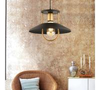 Opviq Elegante lampadario nero, altezza regolabile, 28-128 cm, corpo in metallo, diametro 30 cm, attacco E27 max. 40 W, illuminazione elegante per spazi moderni, IP20 Rated