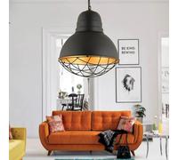 Opviq Elegante lampadario nero, altezza regolabile, 35-135 cm, corpo in metallo, diametro 30 cm, attacco E27 max. 40 W, illuminazione elegante per spazi moderni, IP20 Rated