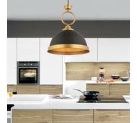Opviq Elegante lampadario nero, altezza regolabile, 38-138 cm, corpo in metallo, diametro 30 cm, attacco E27 max. 40 W, illuminazione elegante per spazi moderni, IP20 Rated