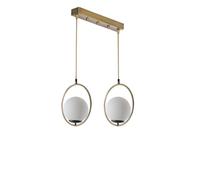 Opviq Elegante lampadario scandinavo, lunghezza 45 cm, diametro 30 cm, altezza 70 cm, 100% metallo, regolabile, bianco e rame, max. 40 W, attacco E27, Glam Design