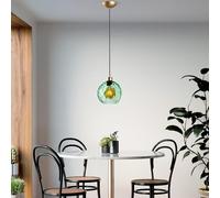 Opviq Elegante lampadario verde, altezza regolabile 40-120 cm, corpo in metallo, diametro 20 cm, base Ø14, 1 attacco E27, perfetto per spazi moderni, IP20