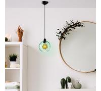 Opviq Elegante lampadario verde, altezza regolabile 40-120 cm, corpo in metallo, diametro 20 cm, base Ø14, 1 attacco E27, perfetto per spazi moderni, IP20
