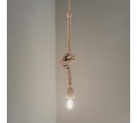 Opviq Lampada a sospensione AYD, beige, corda, altezza 70 cm, E27, fatta a mano Opviq