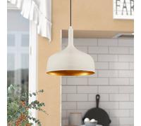 Opviq Lampada a sospensione Berceste 187-S, bianco/oro, metallo, Ø 30 cm Opviq