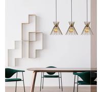 Opviq Lampada a sospensione Kirpi 3089 3-fg. lineare Ø34cm oro Opviq