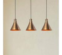 Opviq Lampada a sospensione Sivani MR-314, oro antico, ferro a 3 luci lineare Opviq