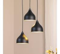 Opviq Lampada a sospensione Tattoo 6201 3 luci rondel nero/oro Opviq