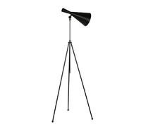 Opviq Lampada da terra industriale nera, corpo in metallo, regolabile in altezza da 120 a 175 cm, paralume da 25 cm, attacco E27, interruttore on/off, moderna illuminazione per soggiorno