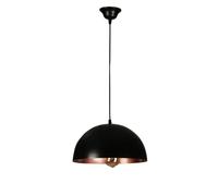 Opviq Lampadario scandinavo, altezza 80 cm, nero e rame, diametro attacco 30 cm, attacco E27, max 40 W, 100% metallo, vernice essiccata al forno, illuminazione elegante