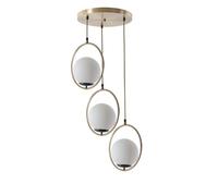 Opviq Lampadario scandinavo Glam, altezza 70 cm, diametro 30 cm, 100% metallo, bianco e rame, attacco E27, max 40 W, illuminazione elegante per ambienti moderni