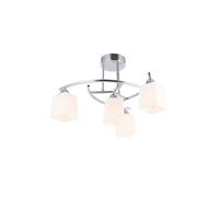 Opviq Moderno lampadario cromato, lunghezza 32 cm, diametro 51 cm, 4 x E14 Max 4 W, elegante design scandinavo, IP20, perfetto per interni eleganti