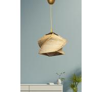 Opviq, Stylo, lampadario, CORPO IN LEGNO, beige, 20 x 20 x 75 cm