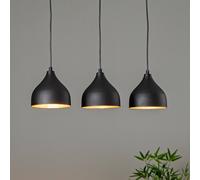 Opviq Tattoo 6211 lampada a sospensione lineare a 3 luci nero/oro Opviq