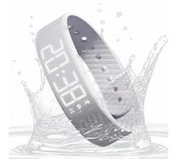 Opvonxeh Alarm Watch, Vibrating Digital Clock, 1.96x0.70 Inches Silent Smartwatch Wristband, Adjustable Timepiece for Travel School Sports Outdoor Use by Women Men Kids and Heavy Sleepers