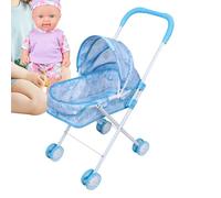 Opvonxeh Baby Doll Partler - Pieghevole Carrello di Gioco di Simulazione Pieghevole per Una spinta sicura e confortevole, Design Leggero Durevole con Funzione Facile, ragazzi FI