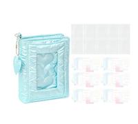 Opvonxeh Binder Notebook, Cover Pocket Transparent Pages, Portable Journaling Refill Binder, Journaling Sticker Spiral Notebook for Students, School and Study Room Use, 4.33x1.38x5.43 Inches