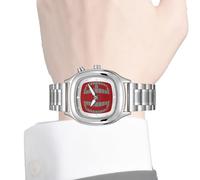 Opvonxeh Hand Watch, Gentleman Wrist Timepiece, Comfortable Casual Wear Design, Stylish Everyday Comfort, affidabile Timekeeping Function, Men Wrist Watch for Birthday New Year Travel Work, rosso, Se