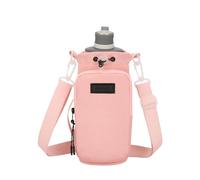 Opvonxeh Holder Water Bottle with Strap, Adjustable Shoulder Sling, Insulated Bottle Carrier, Multi-Function Cup Sleeve with Phone Pocket for Men and Women Camping Climbing, rosa, Se référer au