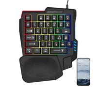 Opvonxeh Keyboard meccanical, Ergonomic Single-Handed Mechanical Keyboard, Keypad di gioco meccanico, portatile programmabile Game Keypad for Gamers and Home Use, 8,86 x 6,97 x 1,18 pollici