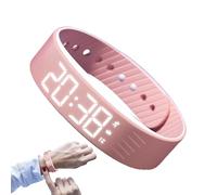 Opvonxeh Orologio da polso, vibrazione digitale, orologio da polso da 1,96 x 0,70 pollici, orologio silenzioso e regolabile per viaggi scolastici e sport all'aria aperta, uso da donna e da uomo