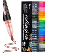 Opvonxeh Outline Drawing Pens, Craft Double Markers, Scrapbook Doodle Pens, Photo Album Markers, Shimmer Journaling Pens, Double Shimmer for Crafts, Scrapbook, Album fotografici, Diario
