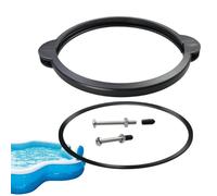 Opvonxeh Pool Filter Clamp, Outdoor System Replacement Part, Leakproof Valve Brace Assembly, Sturdy Weather-Resistant Design, Ideal for Pool, Garden, Backyard, Lawn, Size Shown in Picture